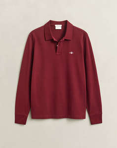 GANT БЛУЗА С ДЪЛГИ РЪКАВИ REG SHIELD LS PIQUE RUGGER