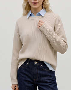VERO MODA VMGOLD LUX RIB LS O-NECK PULLOVER