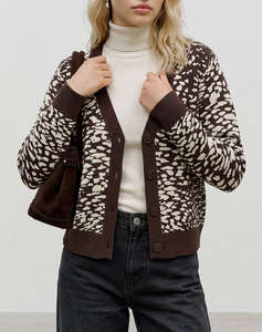 VERO MODA VMARIA ART LS V-NECK CARDIGAN REP