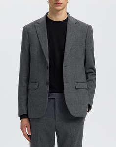 SELECTED SLMSLIM-REED WOOL BLZ NOOS