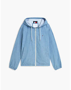 TOMMY HILFIGER CHAMBRAY HOODED JACKET