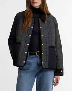 BARBOUR BARBOUR AINSDALE CHECKED QUILTED JACKET