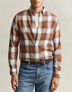 GANT РИЗА ДЪЛЪГ РЪКАВ REG WINDBLOWN FLANNEL CHECK SHIRT