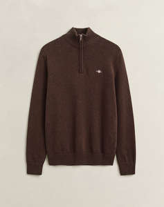 GANT ПУЛОВЕР ДЪЛЪГ РЪКАВ CASUAL COTTON HALF ZIP