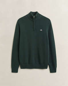 GANT ПУЛОВЕР ДЪЛЪГ РЪКАВ CASUAL COTTON HALF ZIP
