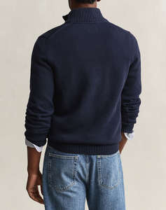 GANT ПУЛОВЕР ДЪЛЪГ РЪКАВ CASUAL COTTON HALF ZIP