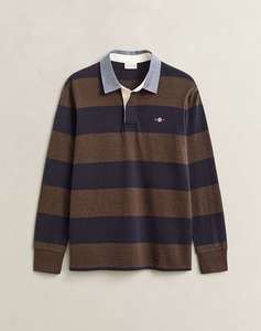 GANT БЛУЗА С ДЪЛЪГ РЪКАВ REG CHAMBRAY STRIPE HEAVY RUGGER