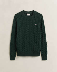 GANT ПУЛОВЕР С ДЪЛЪГ РЪКАВ COTTON CABLE C-NECK